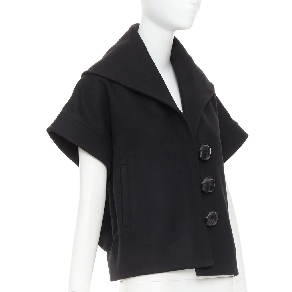 Stella McCartney Black Wool Coat Black Wool Very good - Inside View