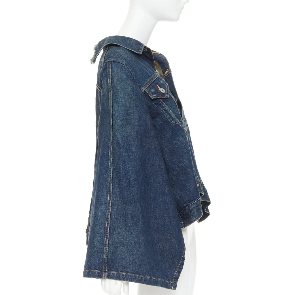Junya Watanabe Blue Cotton Coat Blue Cotton Very good - Model View