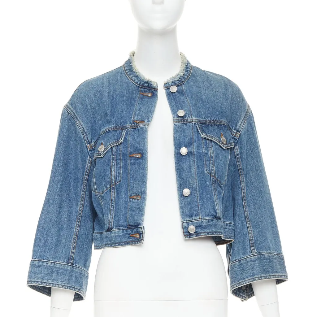 Dries Van Noten Blue Cotton Coat Blue Cotton Very good - Front View