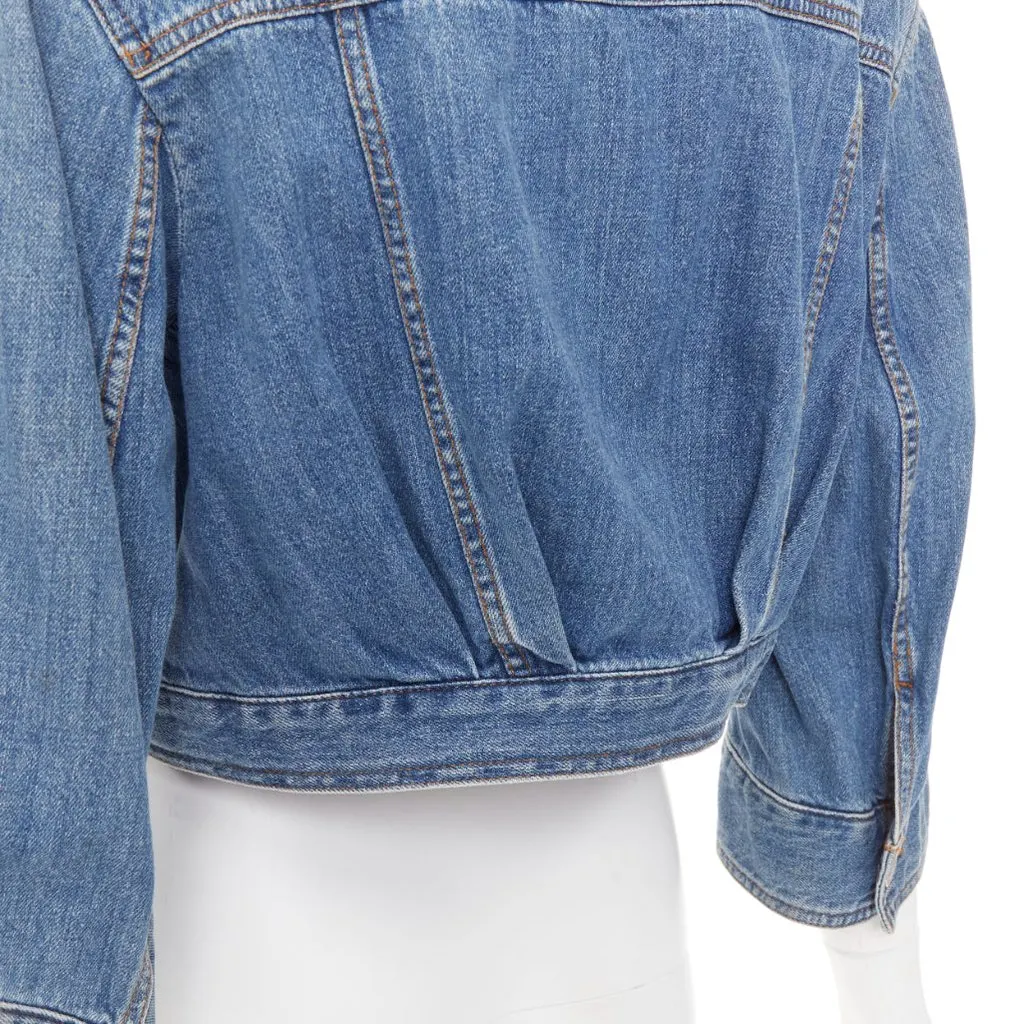 Dries Van Noten Blue Cotton Coat Blue Cotton Very good - Back View