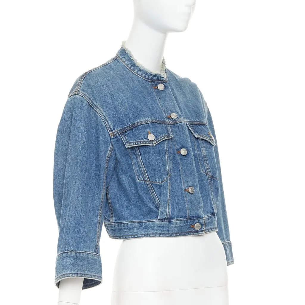 Dries Van Noten Blue Cotton Coat Blue Cotton Very good - Model View