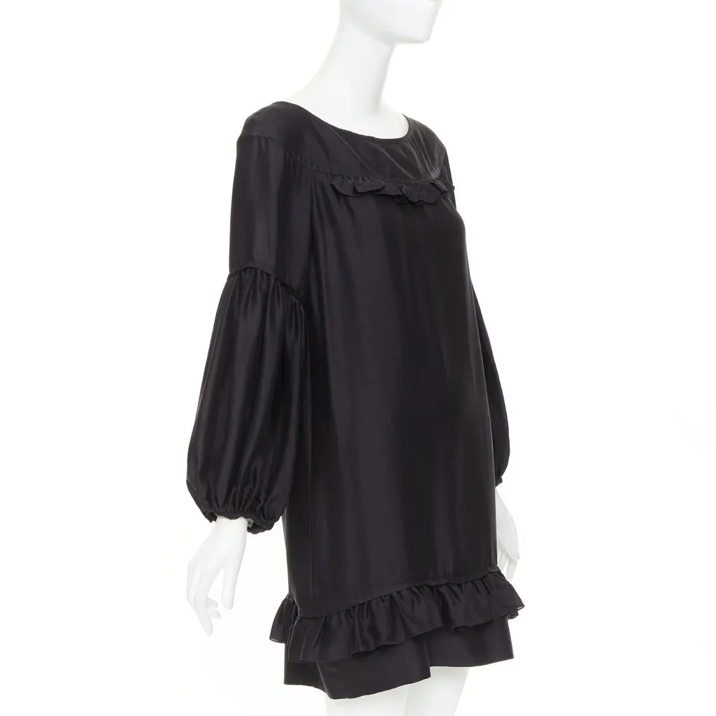 Stella McCartney Black Silk Dress Black Silk Good - Inside View