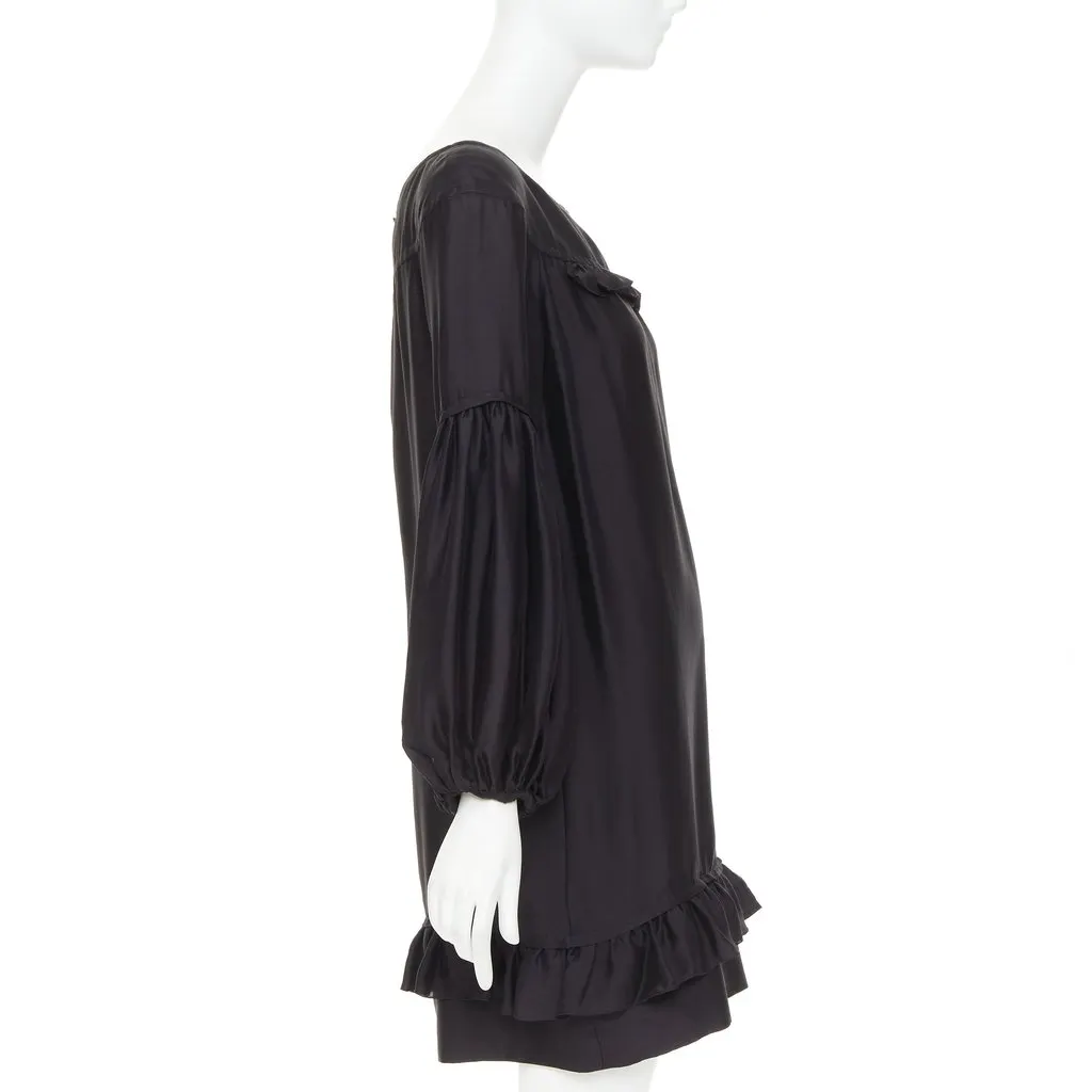 Stella McCartney Black Silk Dress Black Silk Good - Model View