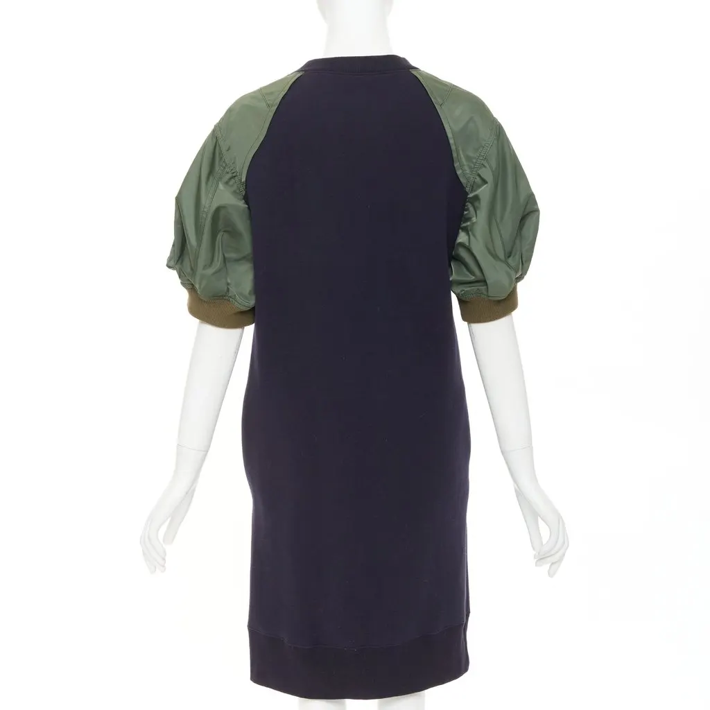 Sacai Sponge Sweat x MA-1 Dress Green Cotton Good - Box View