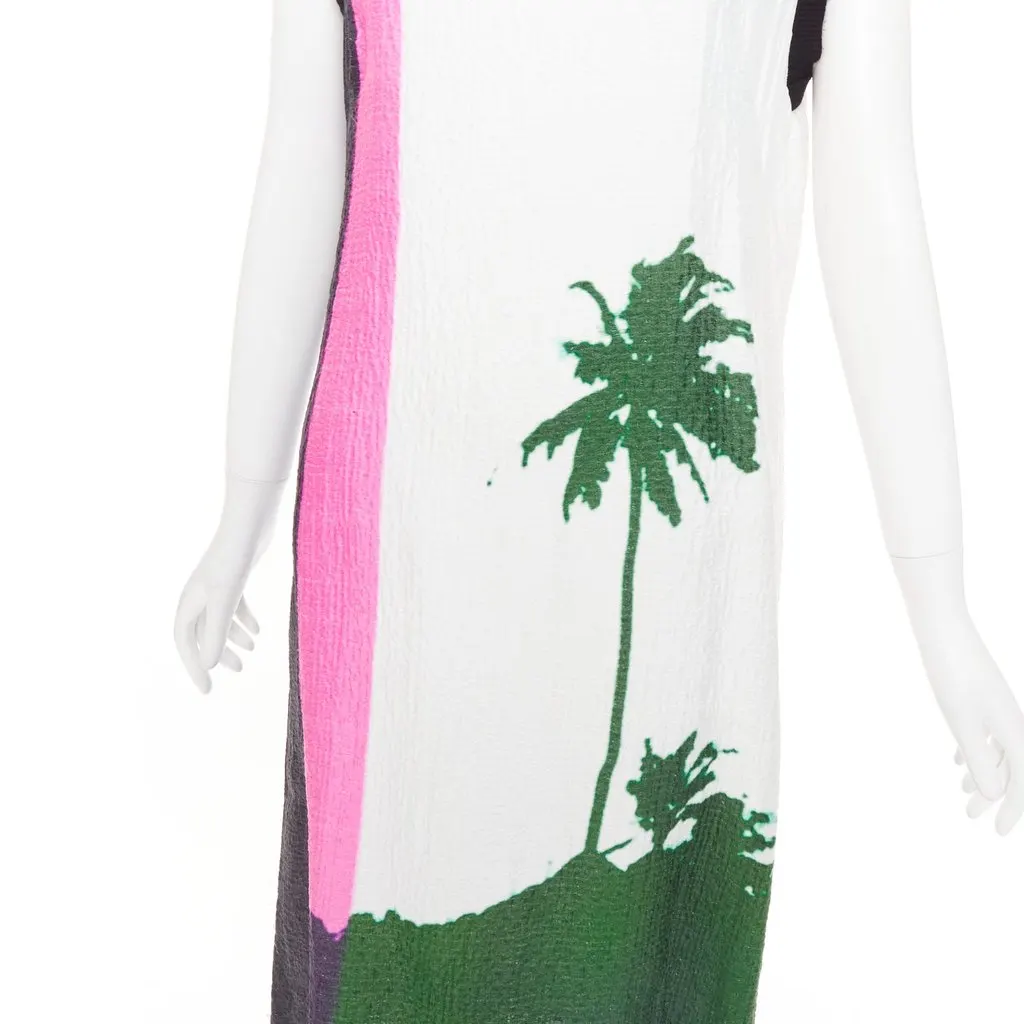 Dries Van Noten Pink Linen Dress Pink Linen Very good - Back View