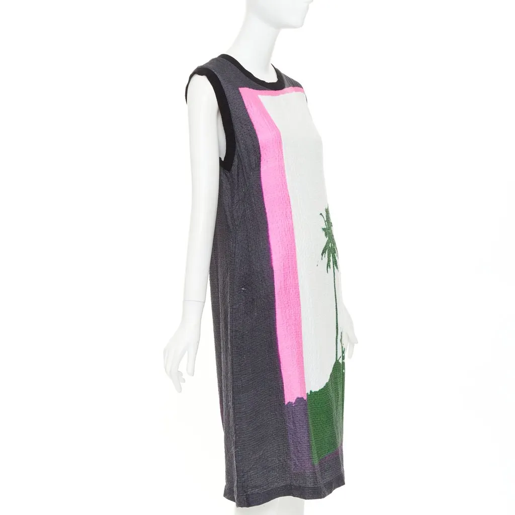 Dries Van Noten Pink Linen Dress Pink Linen Very good - Inside View