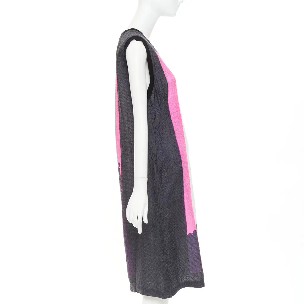 Dries Van Noten Pink Linen Dress Pink Linen Very good - Model View