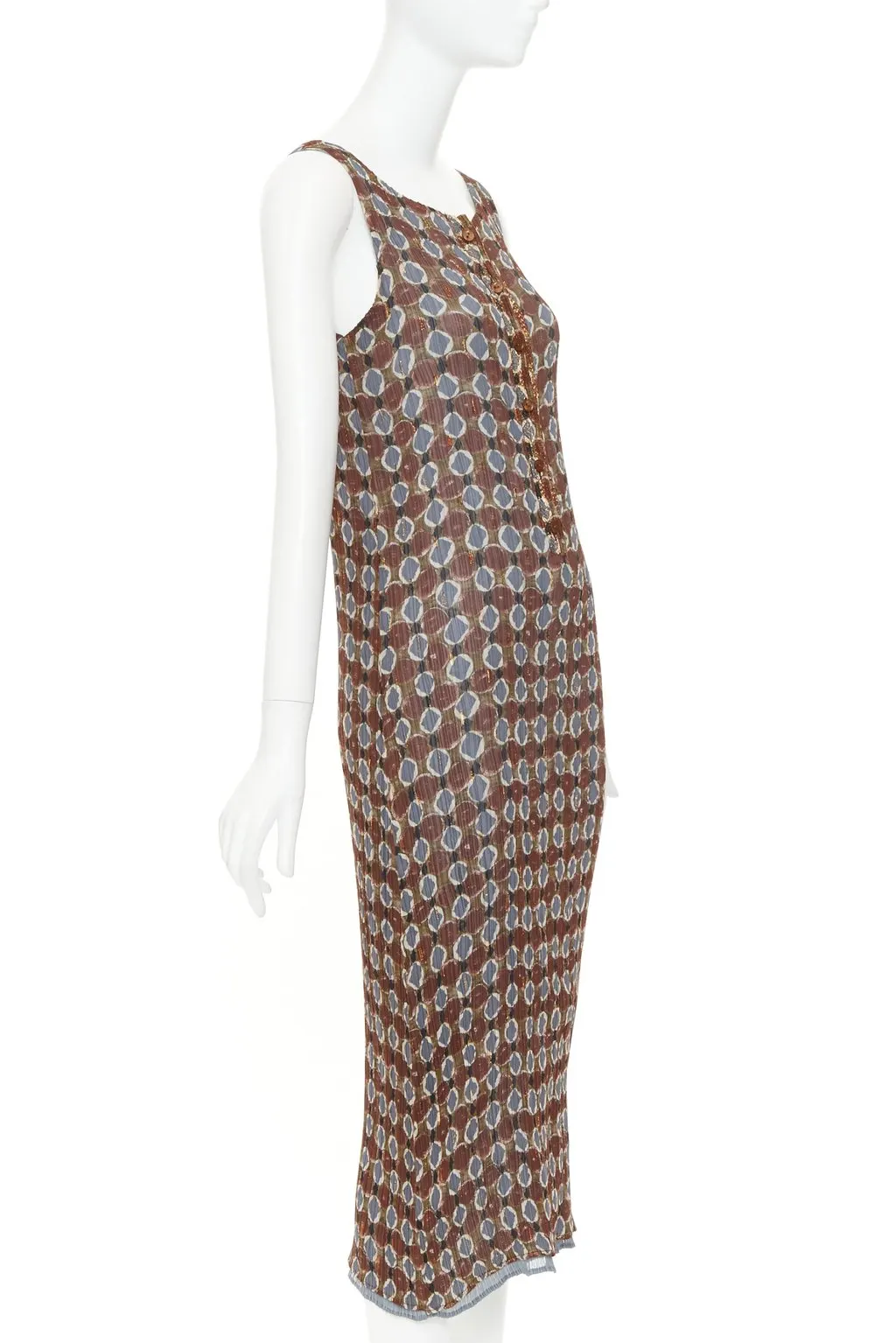 Issey Miyake Brown Polyester Dress Brown Polyester Very good - Inside View