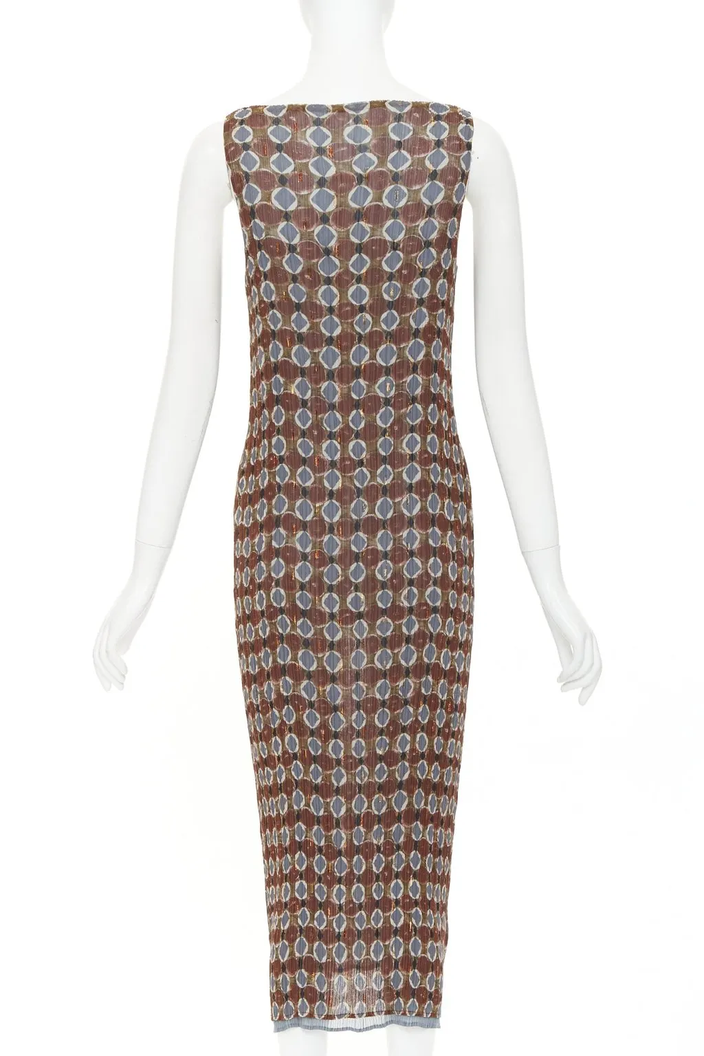Issey Miyake Brown Polyester Dress Brown Polyester Very good - Box View