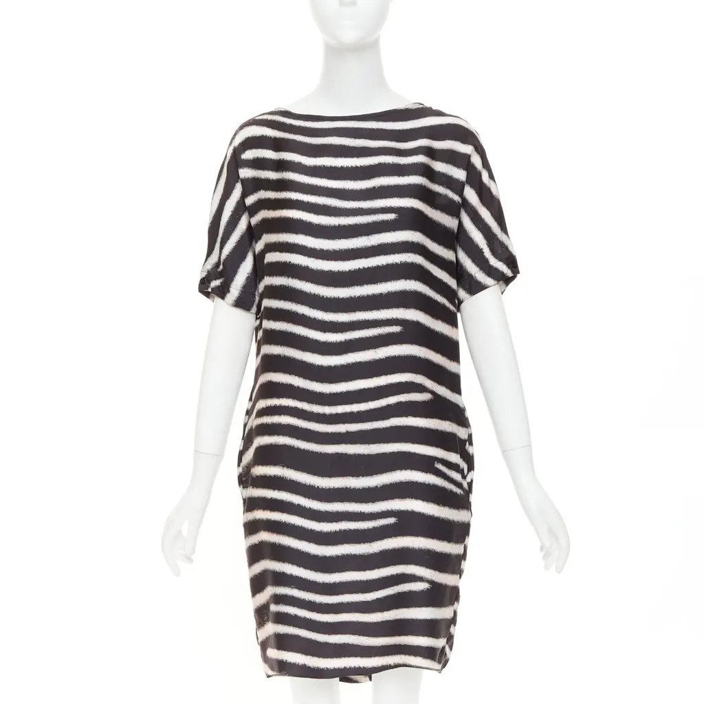 Stella McCartney Black Silk Dress Black Silk Very good - Front View