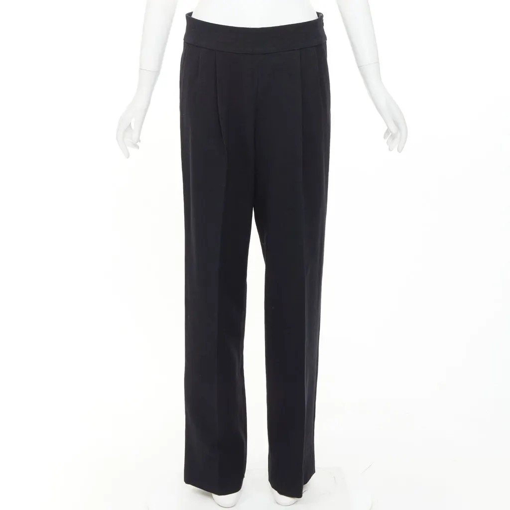 Dries Van Noten Black Wool Trouser Black Wool Good - Front View