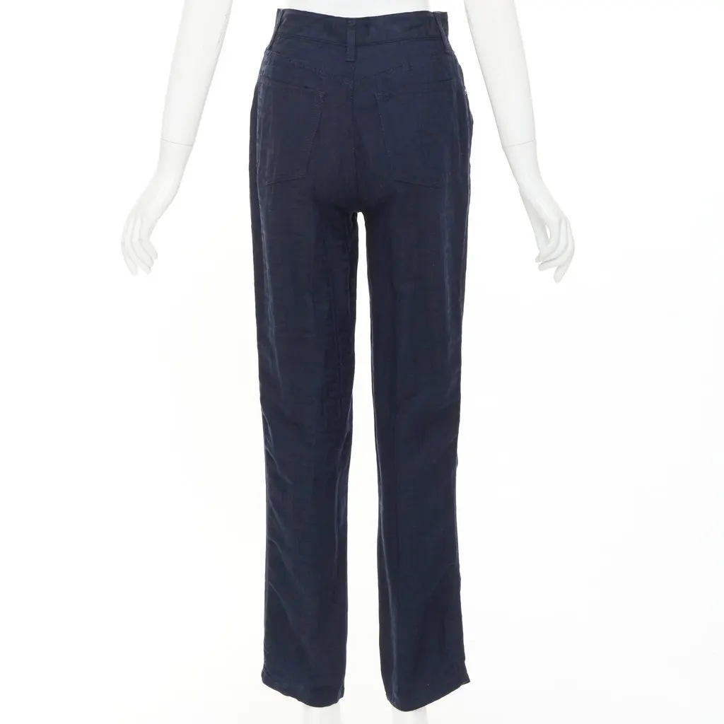 Fendi Navy Viscose Trouser Navy Viscose Very good - Box View