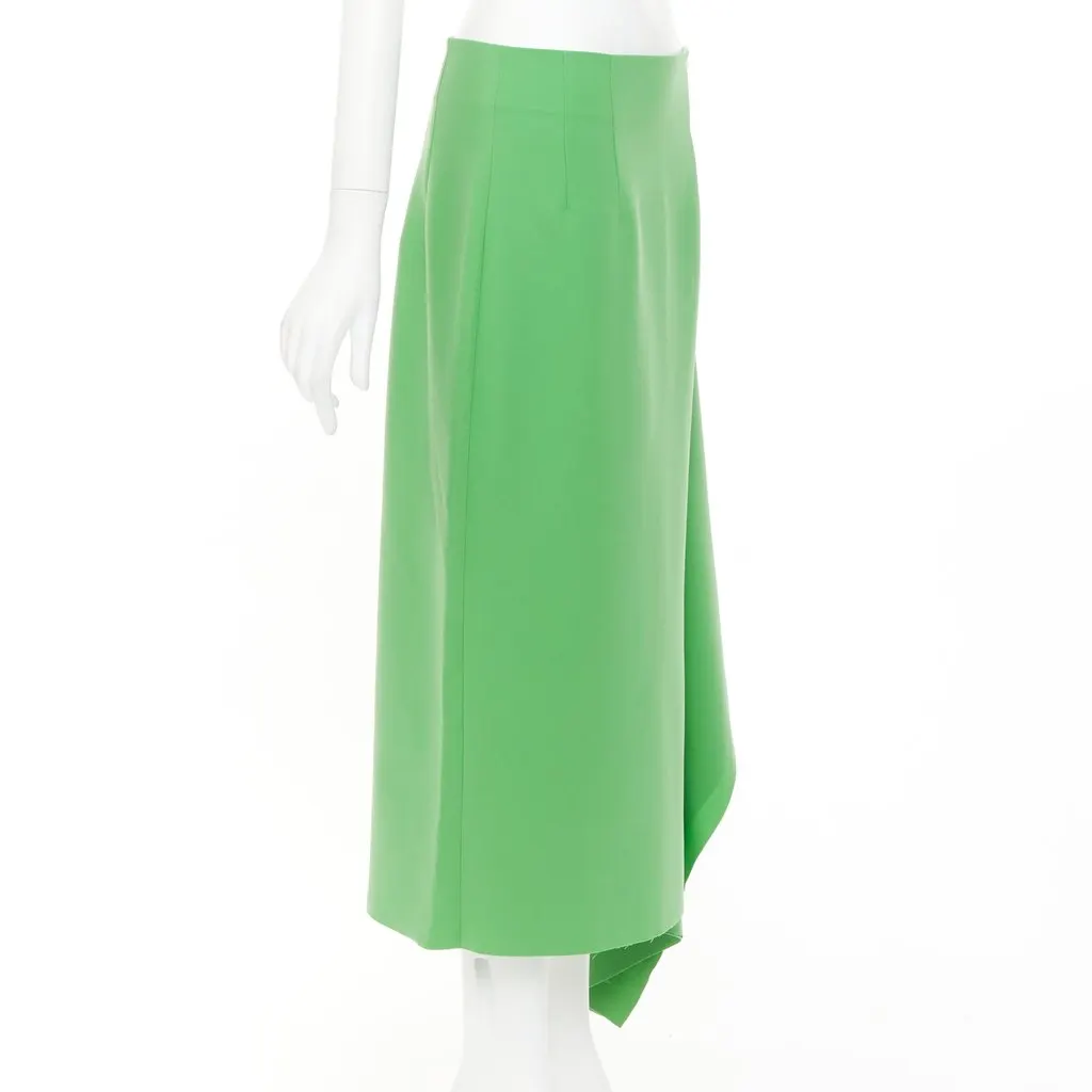Unsigned Green Polyester Skirt Green Polyester Very good - Inside View