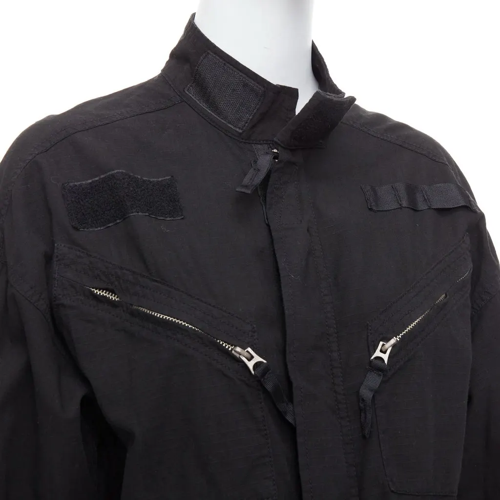 RE/DONE Black Boiler Suit Black Cotton Good - Back View