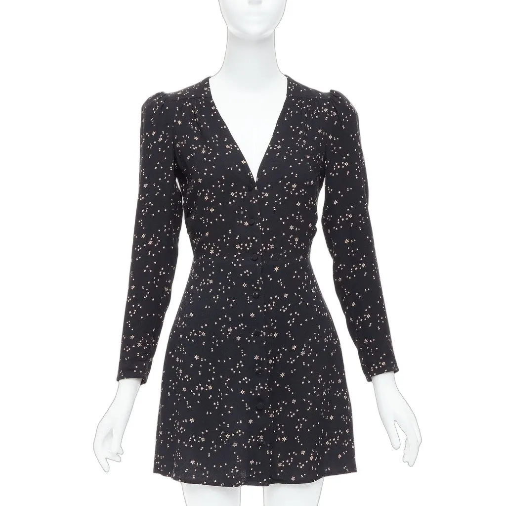 Reformation Courtney Black Viscose Never worn, with tag - Front View