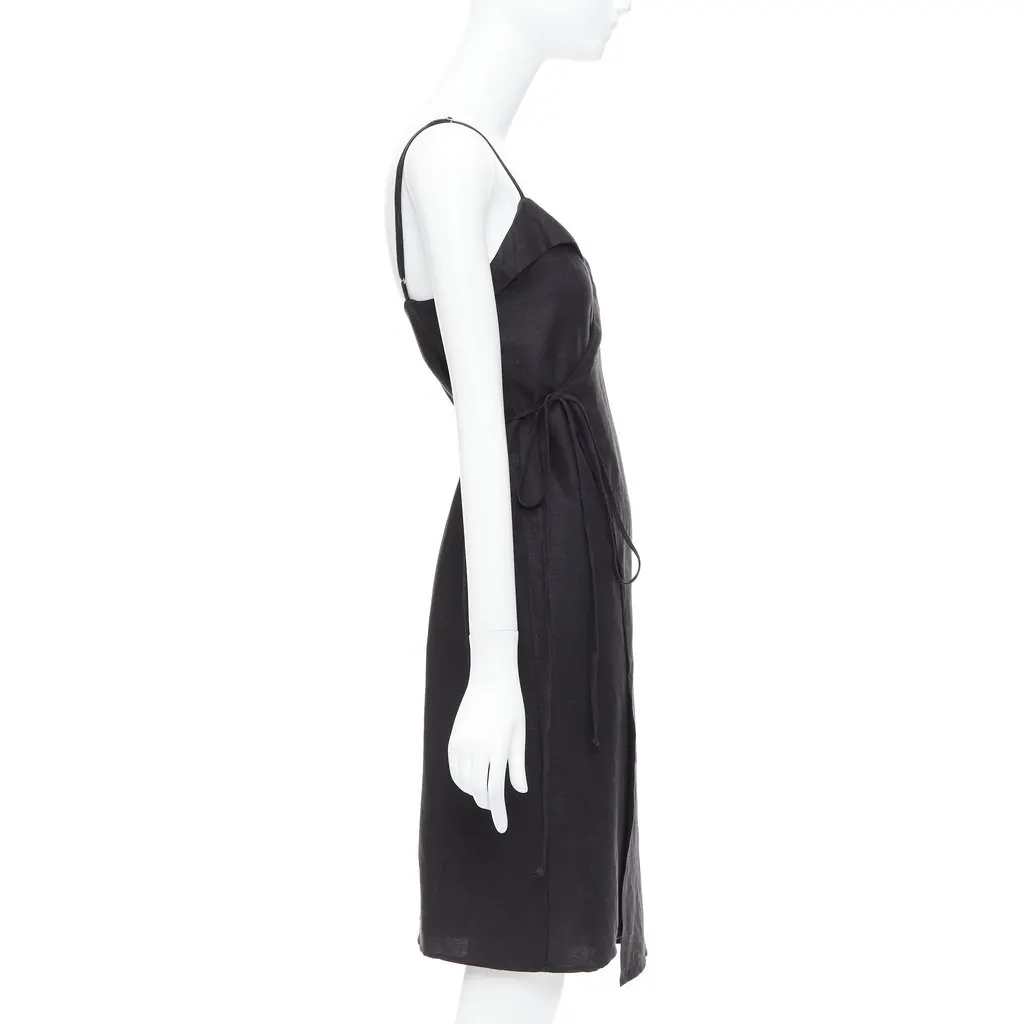 Reformation Crus Black Linen Never worn, with tag - Model View