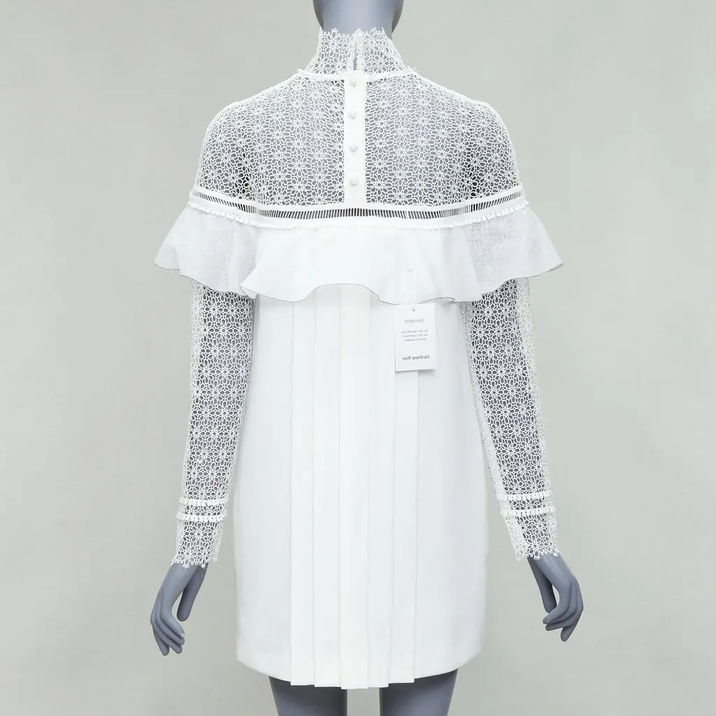 SELF-PORTRAIT Military cape shoulder White Polyester Never worn, with tag - Box View