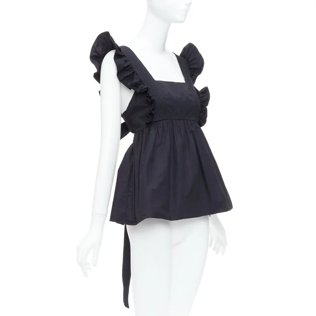 Self-Portrait Black Cotton Poplin Black Cotton Very good - Inside View