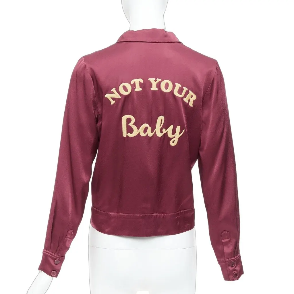 Reformation Not Your Baby Jacket Red Viscose Never worn - Front View