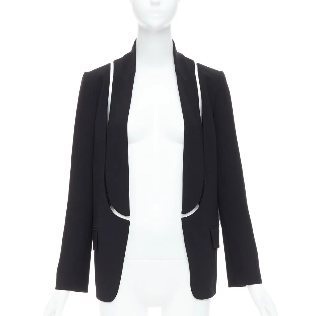 Alexander Wang Cut-Out Long Blazer Black Good - Front View