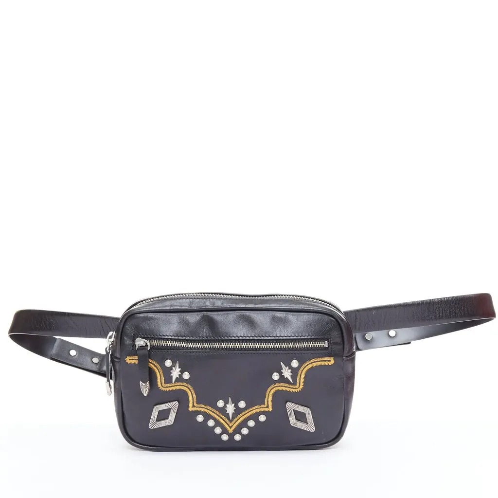 Toga Archives Colorblock Satchel Black Leather Fair - Front View