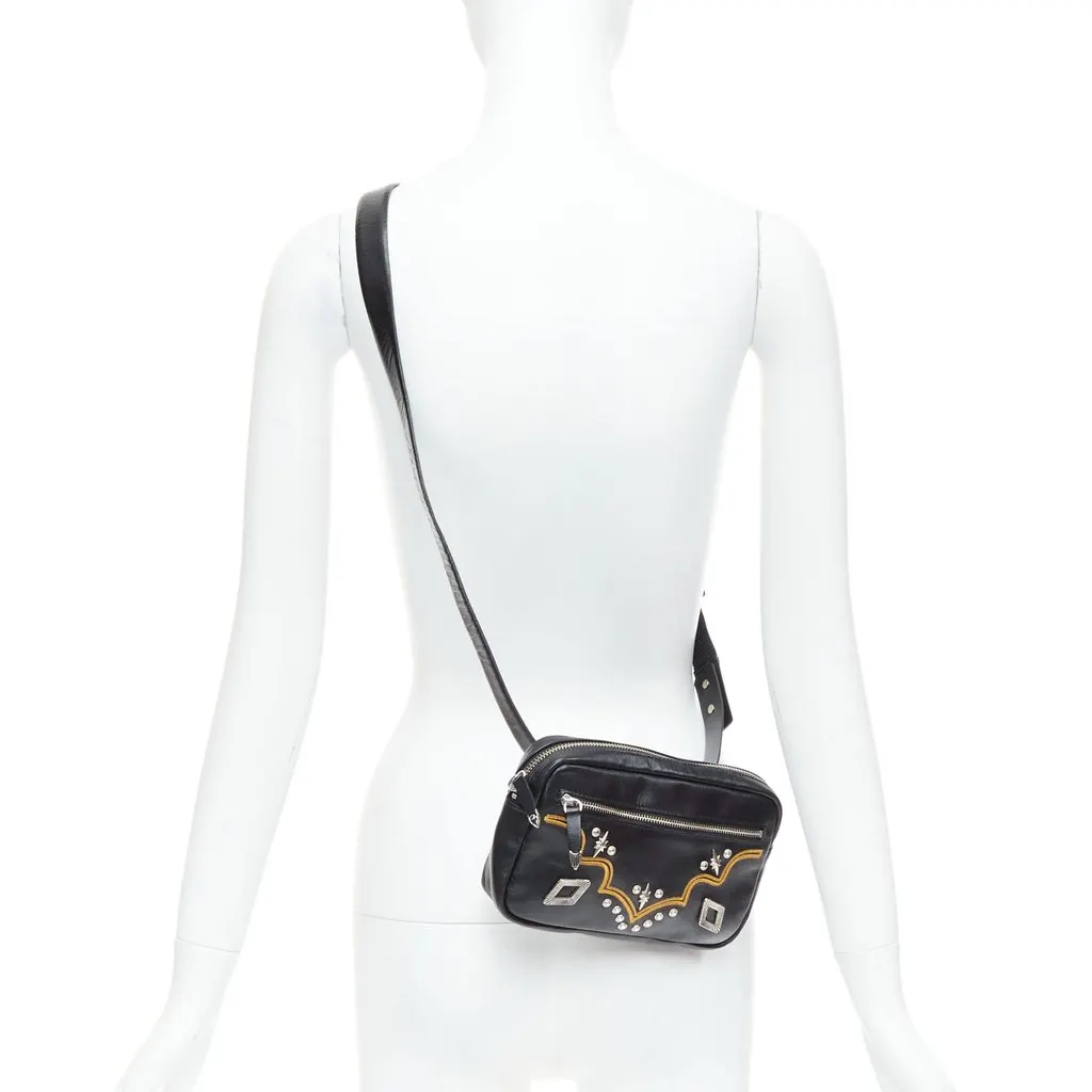 Toga Archives Colorblock Satchel Black Leather Fair - Back View
