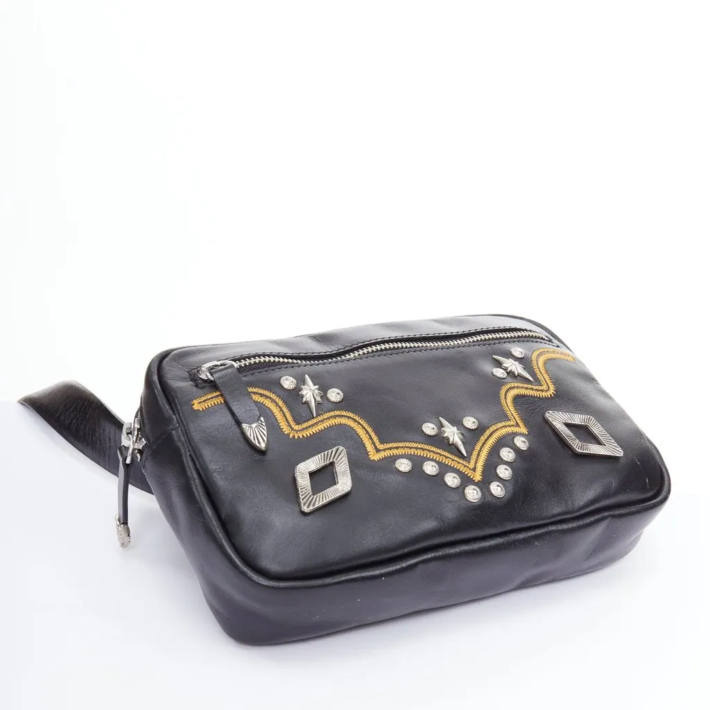 Toga Archives Colorblock Satchel Black Leather Fair - Box View