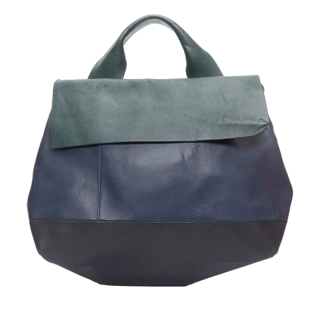 Marni Woven Tie Bag Green Leather Fair - Front View