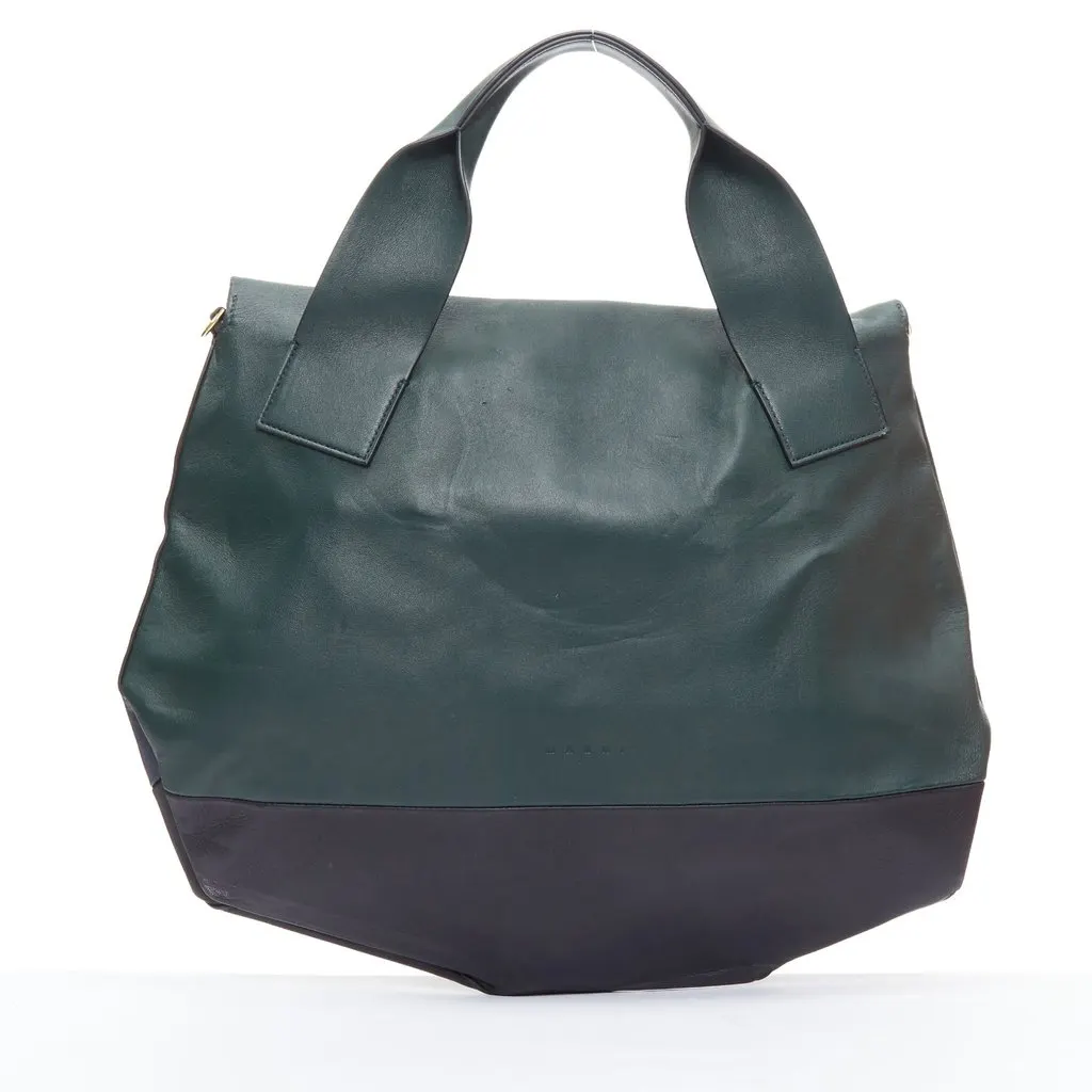 Marni Woven Tie Bag Green Leather Fair - Box View