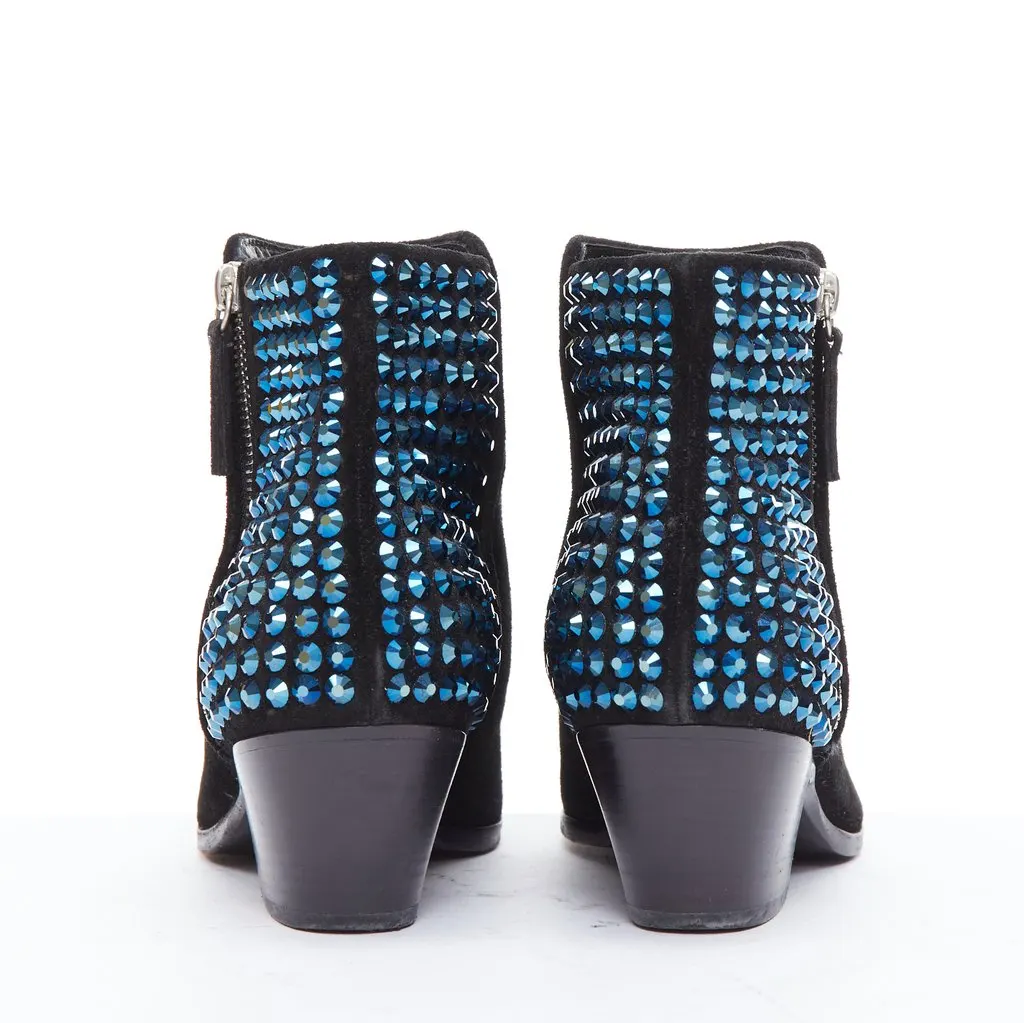 Giuseppe Zanotti Patent Sock Ankle Boots Black Leather Good - Box View