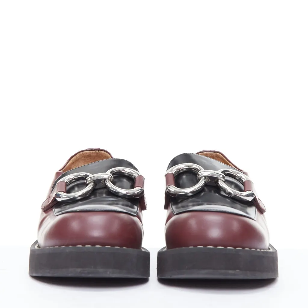 Marni Chunky Buckle Loafers Black Leather Fair - Inside View