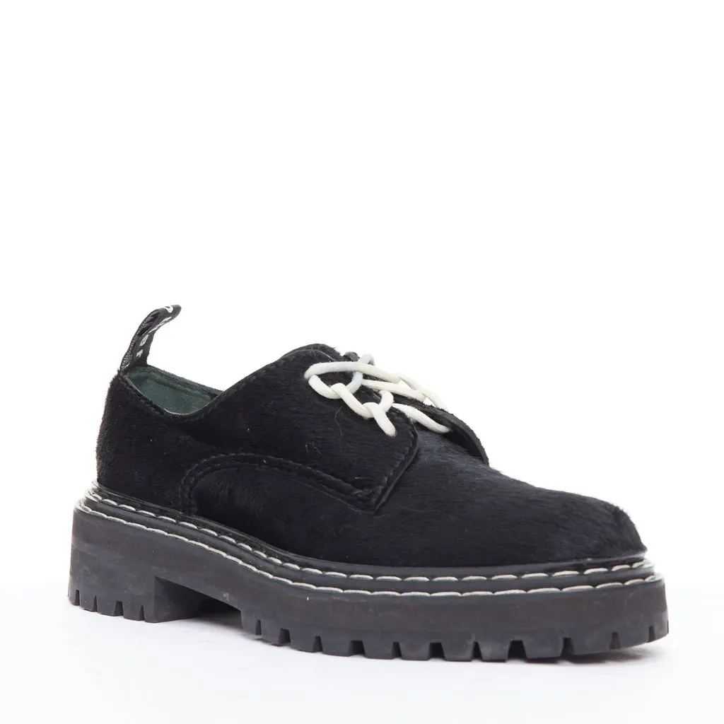 Proenza Schouler Topstitch Creeper Shoes Black Leather Fair - Back View