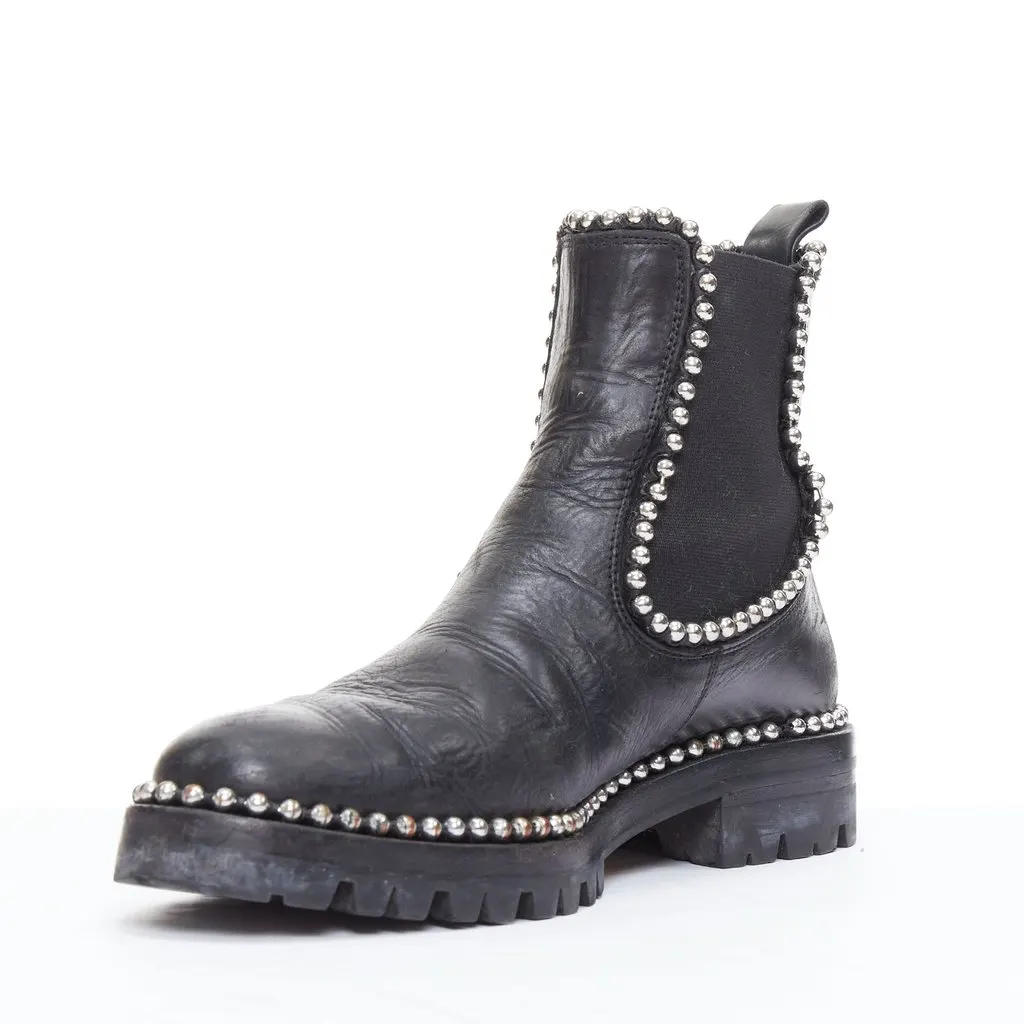 Alexander Wang Spencer Black Leather Fair - Model View