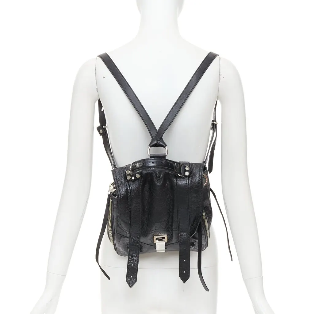 Proenza Schouler PS1 Black Leather Good - Back View