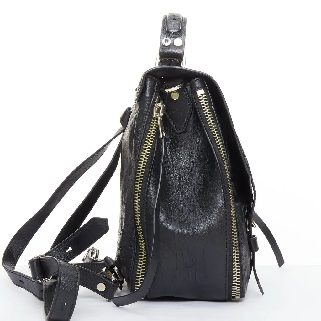 Proenza Schouler PS1 Black Leather Good - Inside View