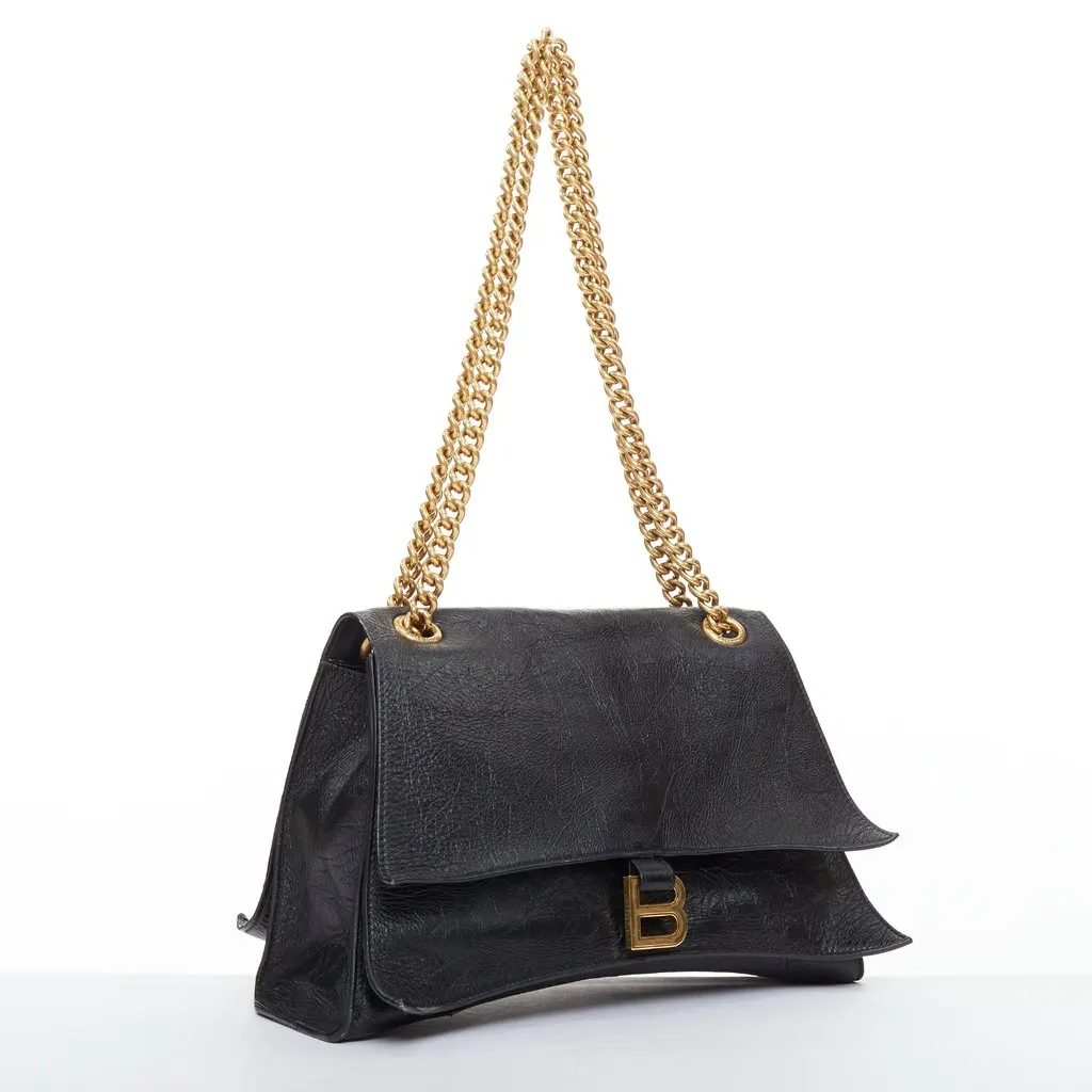 Balenciaga Crush Black Leather Good - Inside View