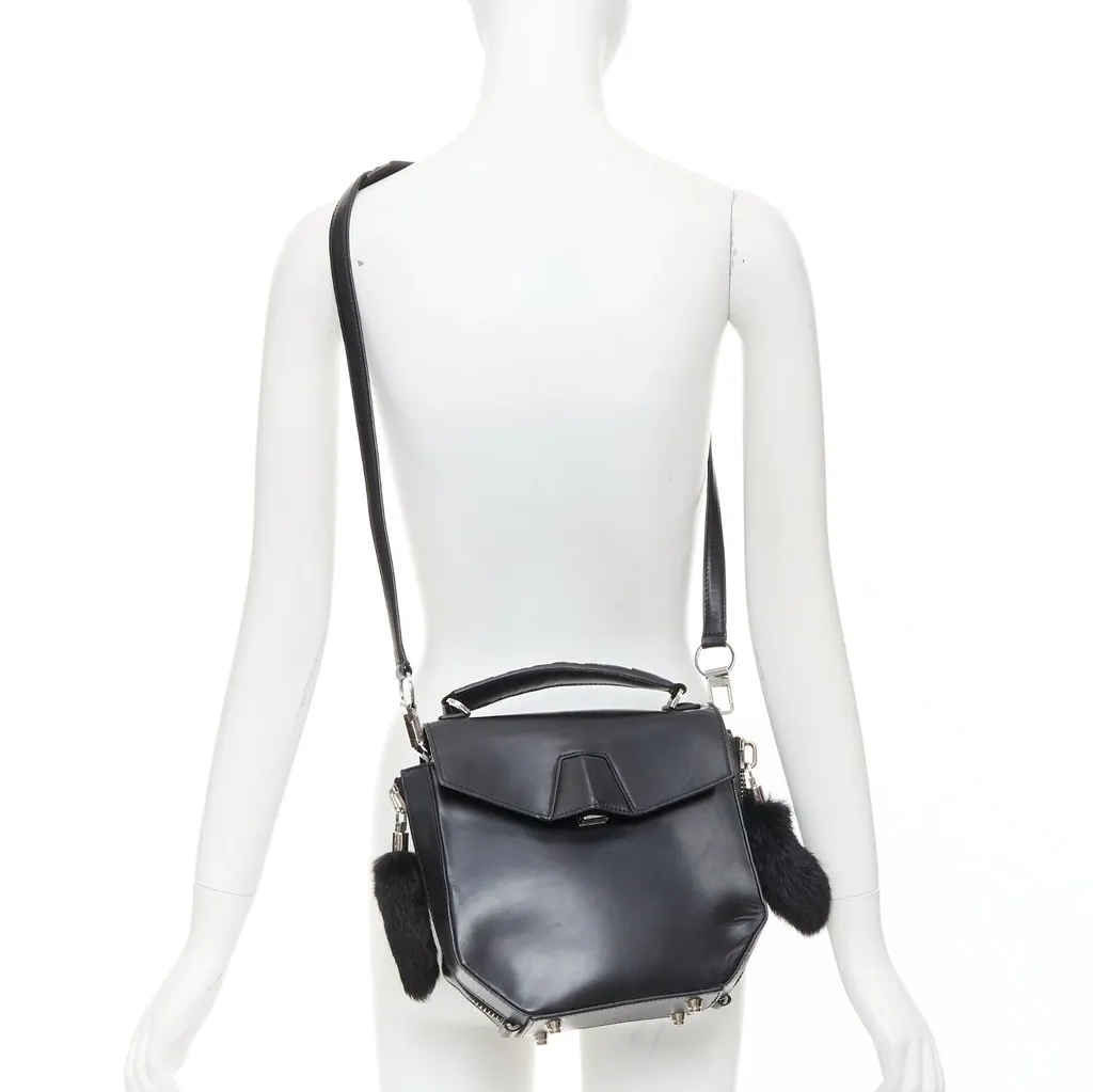 Alexander Wang Devere Black Leather Fair - Back View