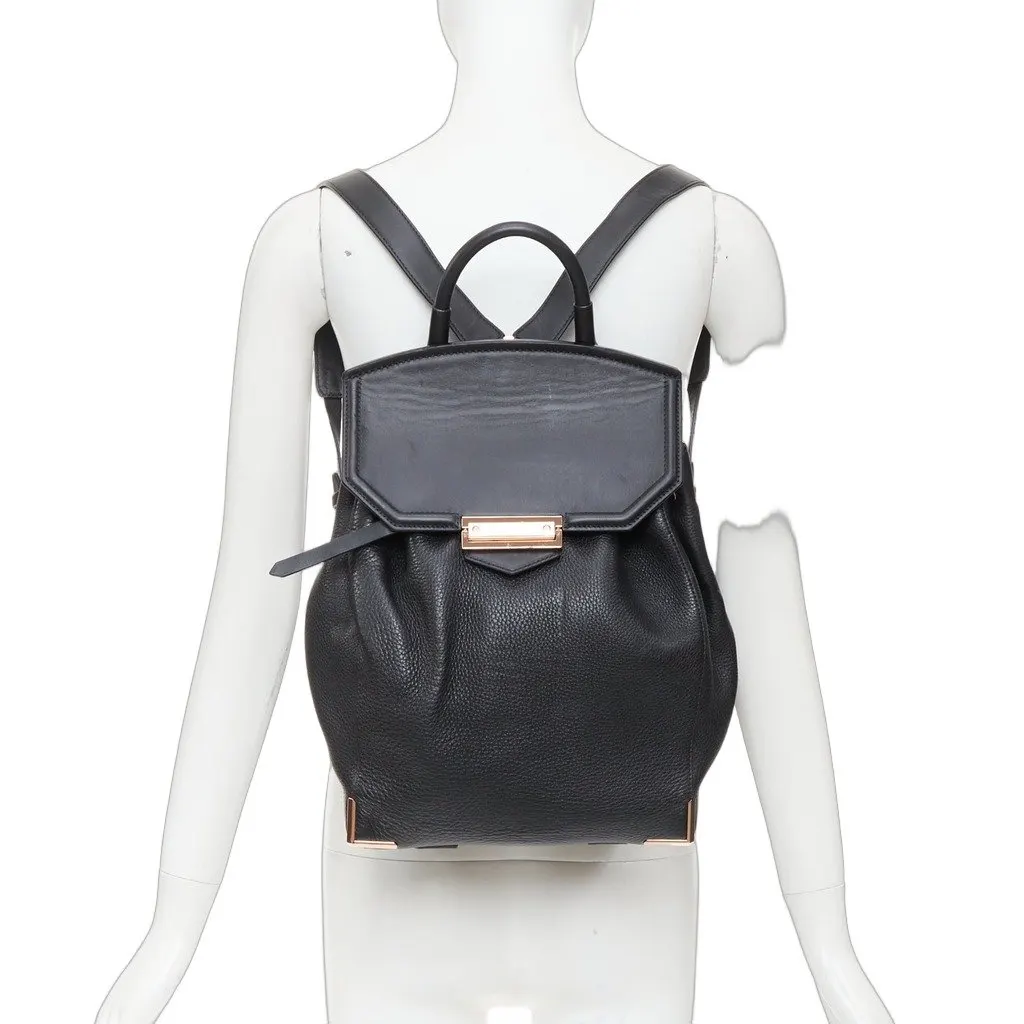 Alexander Wang Prisma Skeletal Black Leather Fair - Front View