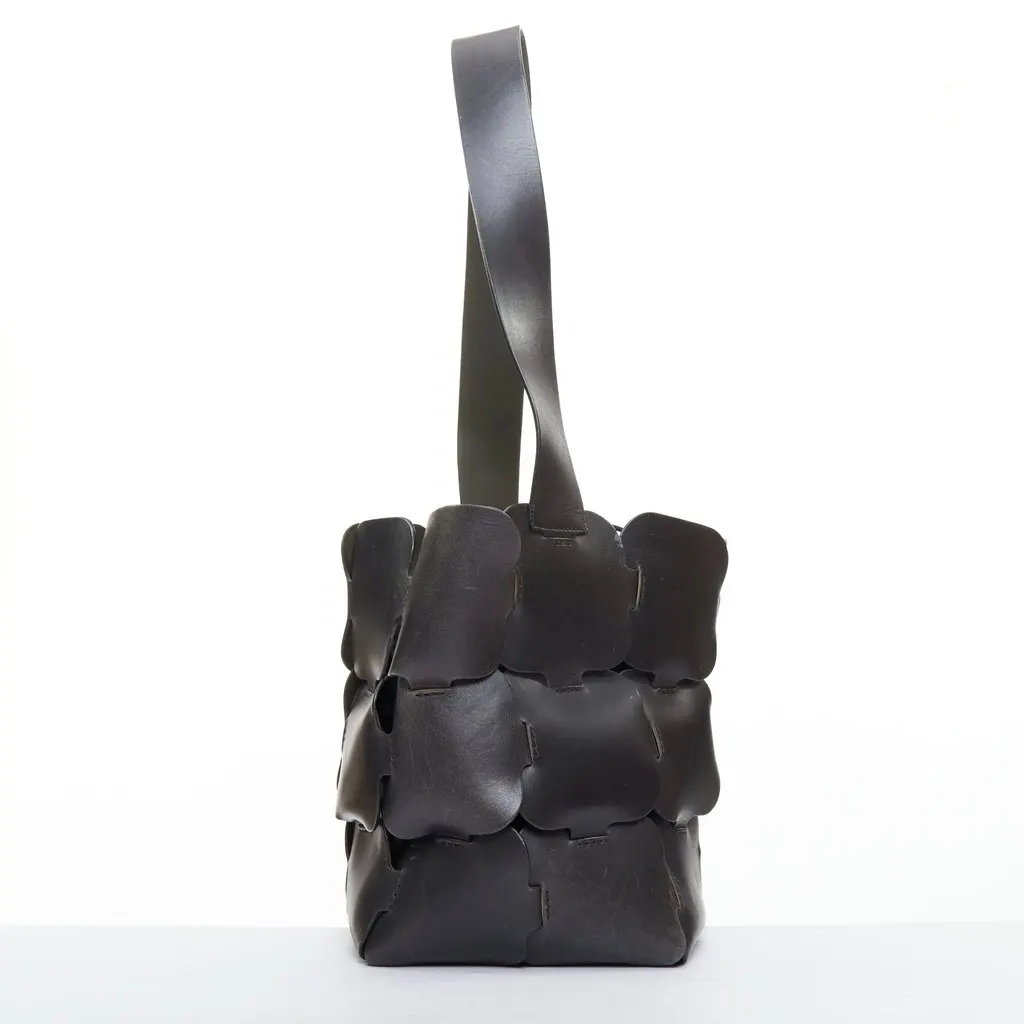 Paco Rabanne Bucket Black Leather Fair - Inside View