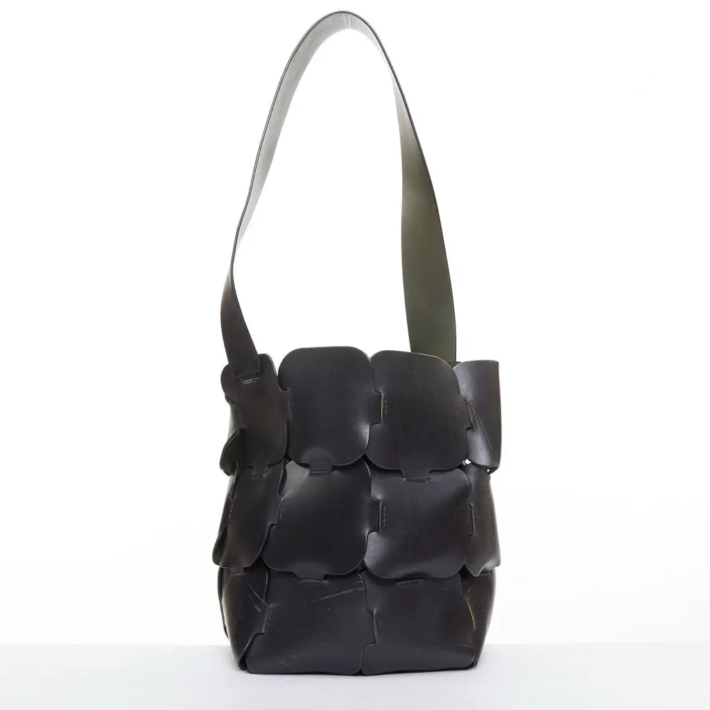 Paco Rabanne Bucket Black Leather Fair - Model View