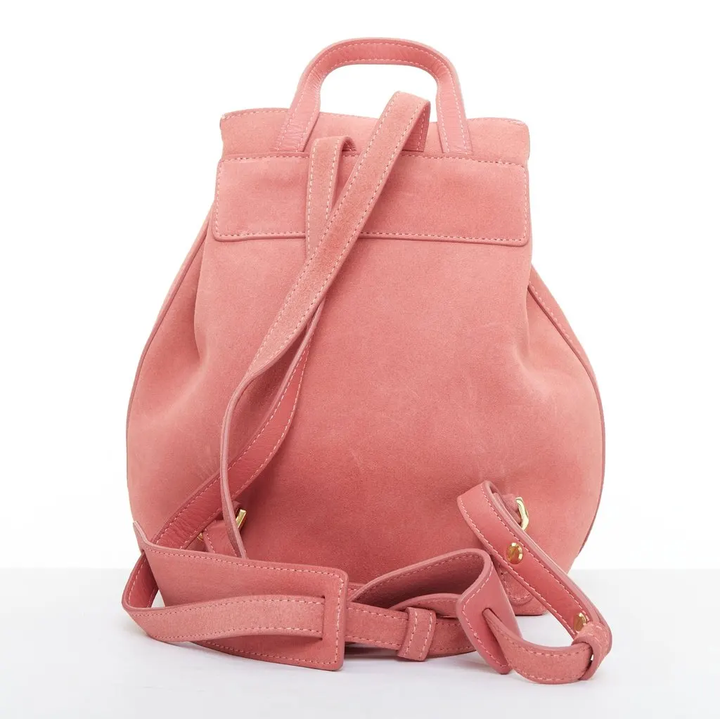 Mansur Gavriel Suede Mini Backpack Pink Suede Good - Box View