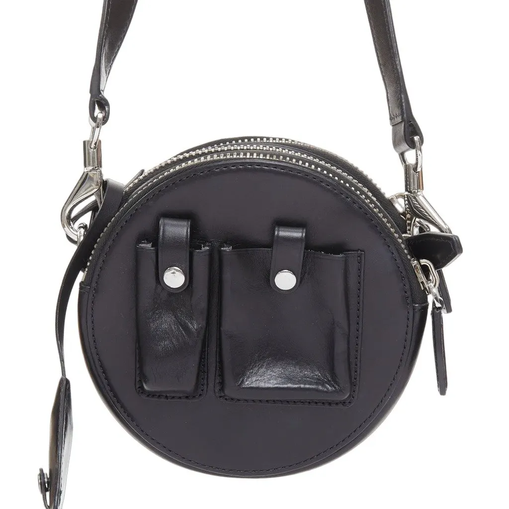 Alexander Wang Runway Canteen Black Leather Fair - Front View