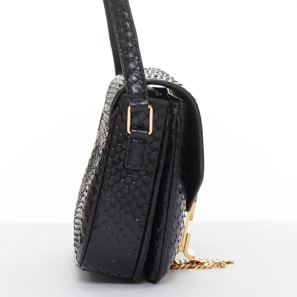 Celine C Bag Black Leather Good - Model View