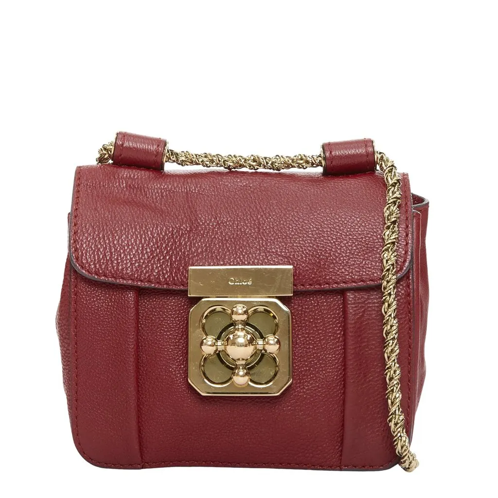 Chloé Elsie Burgundy Leather Fair - Front View