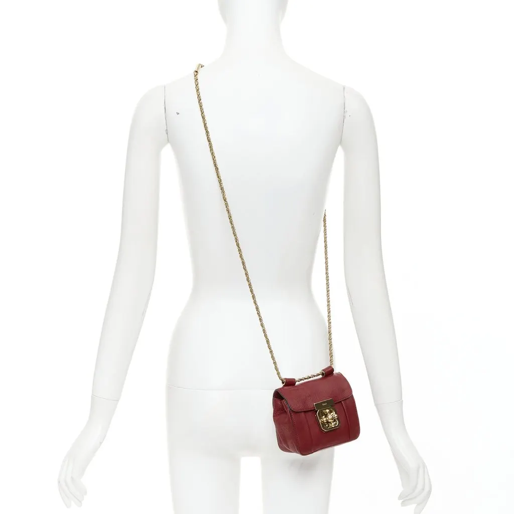 Chloé Elsie Burgundy Leather Fair - Back View