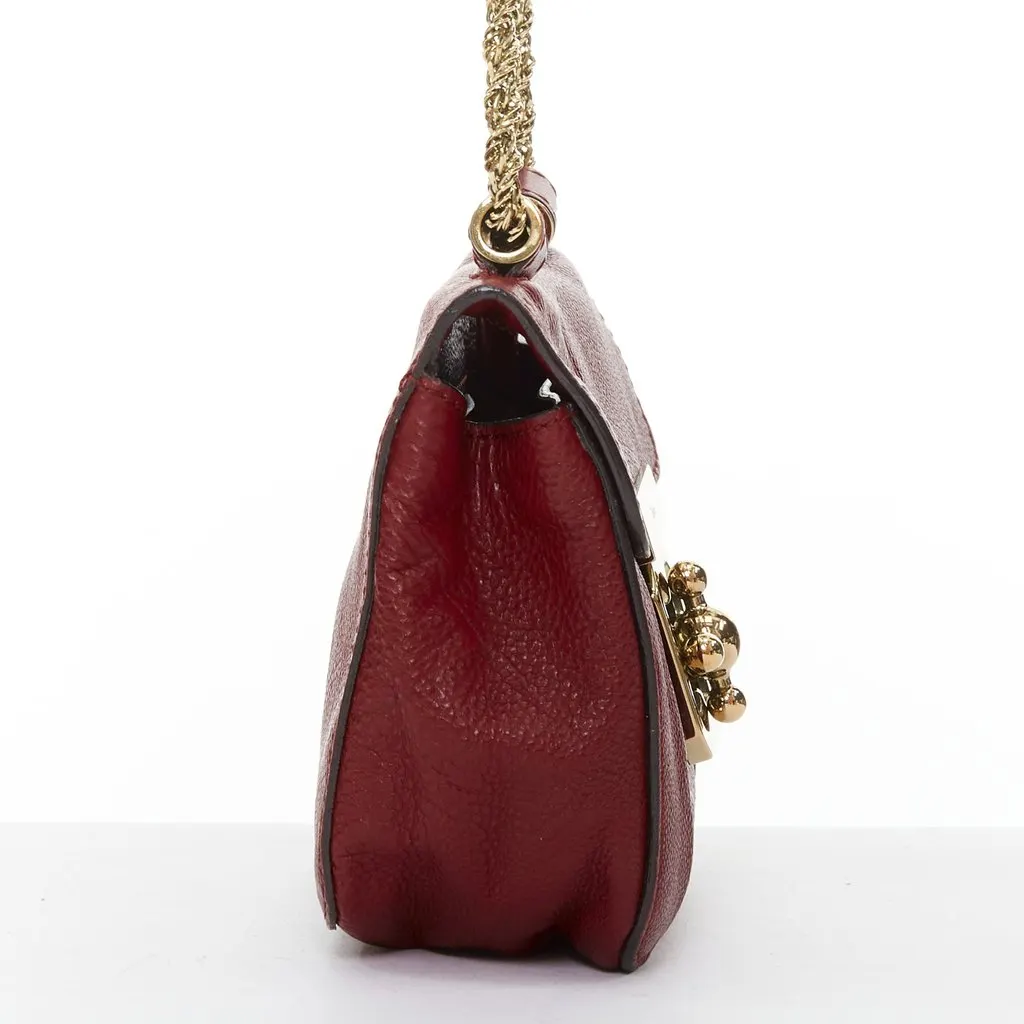 Chloé Elsie Burgundy Leather Fair - Model View