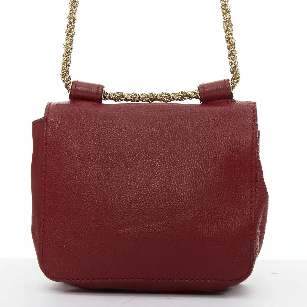 Chloé Elsie Burgundy Leather Fair - Box View