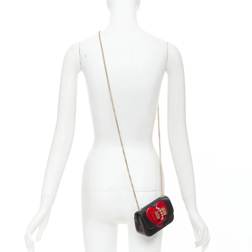 Christian Louboutin Sweet Charity Heart Black Leather Good - Back View