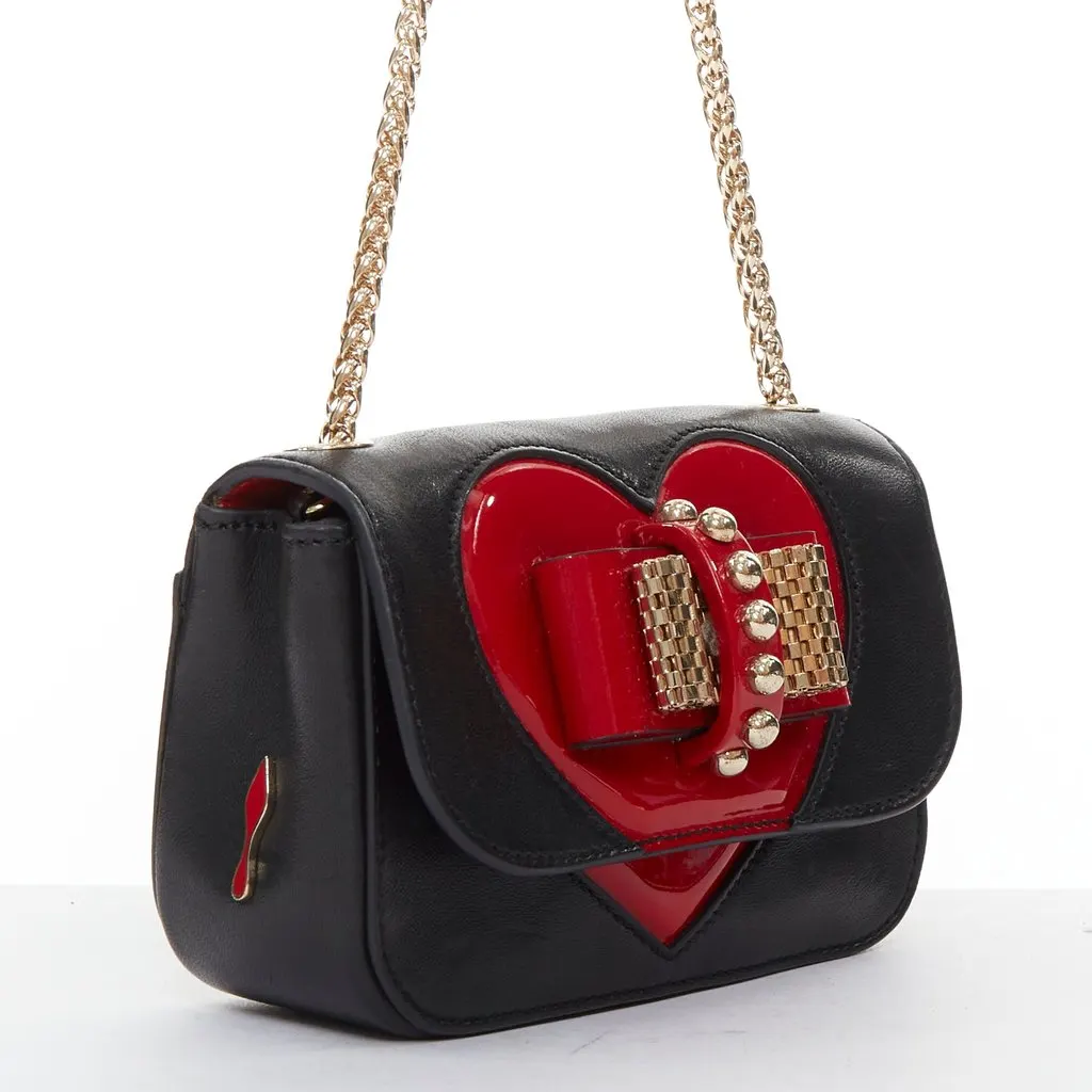 Christian Louboutin Sweet Charity Heart Black Leather Good - Inside View