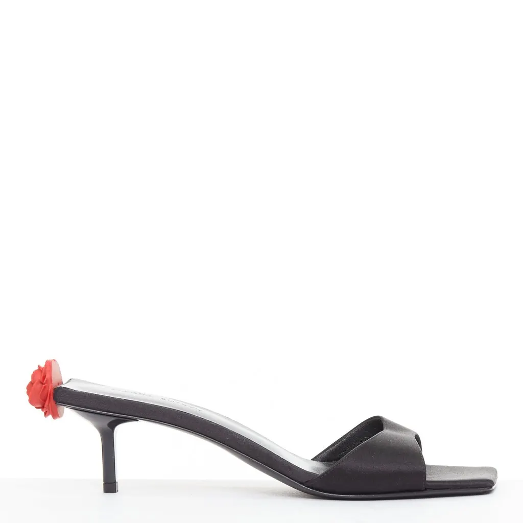 Magda butrym Black Silk Heels Black Silk Very good - Back View